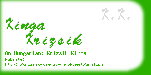 kinga krizsik business card